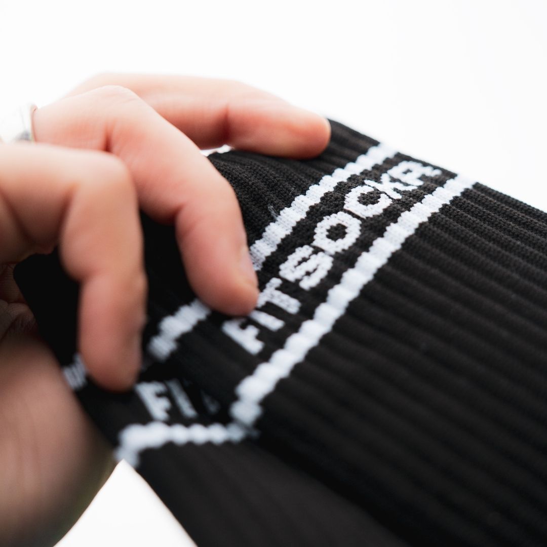 FitSockr Gripsocken Stripe - Schwarz