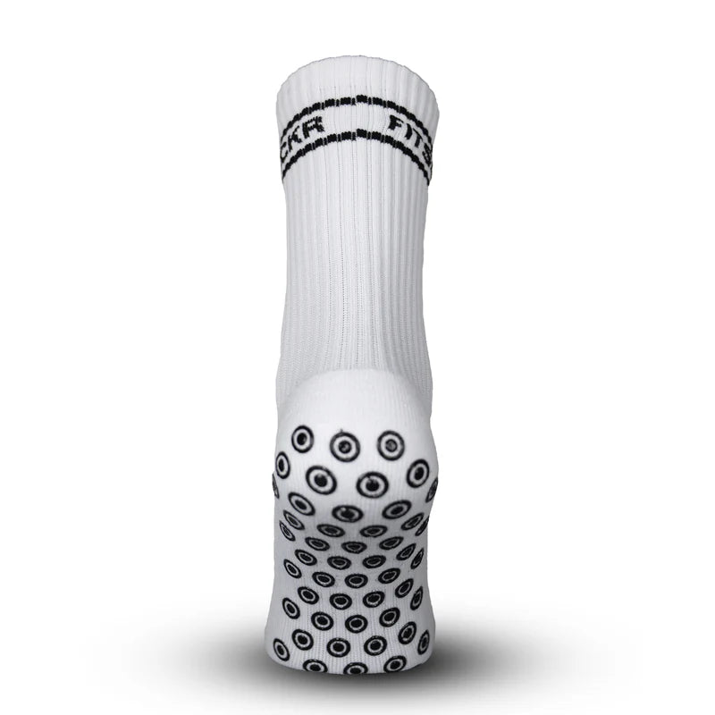 FitSockr Gripsocken Stripe - Weiß