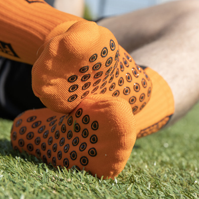 FitSockr Gripsocken - Orange - 3er-Pack Socken