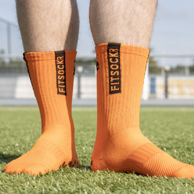 FitSockr Gripsocken - Orange - 3er-Pack Socken