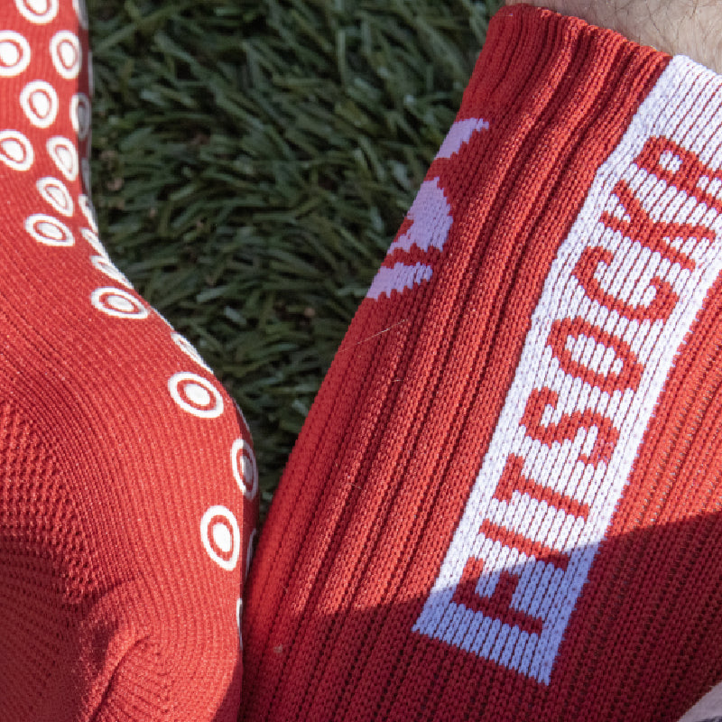 FitSockr Gripsocken - Rot - 3er-Pack Socken