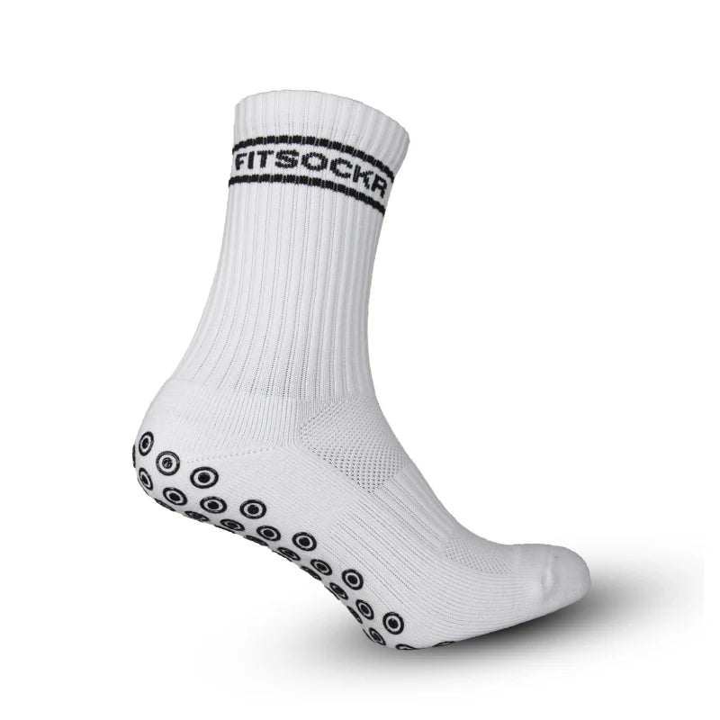 FitSockr Gripsocken Stripe - Weiß
