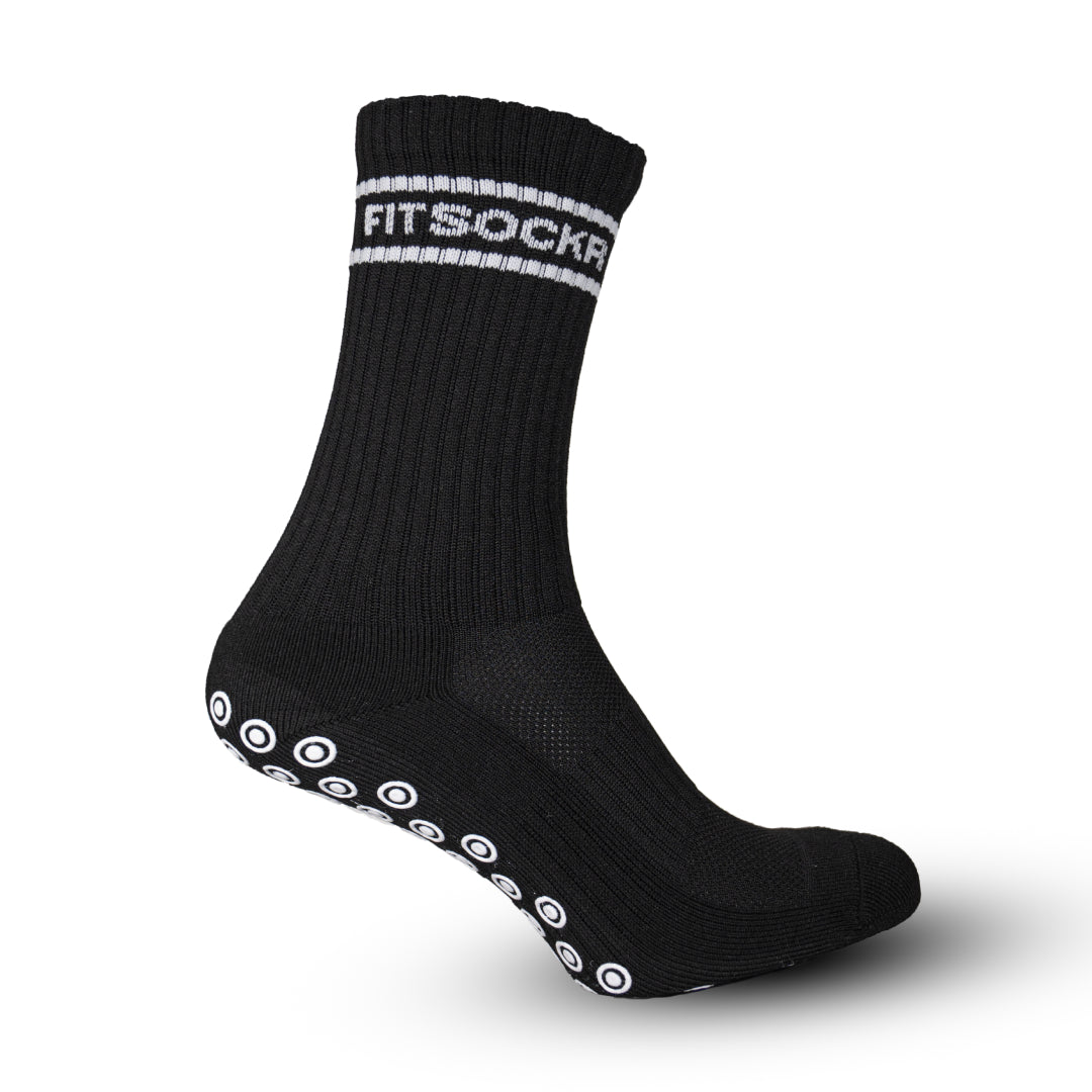FitSockr Gripsocken Stripe - Schwarz